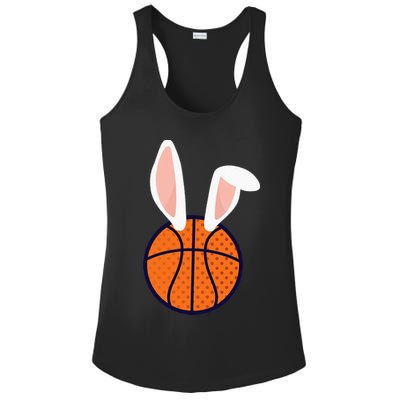 Basketball Easter Rabbit Bunny funny easter day Ladies PosiCharge Competitor Racerback Tank