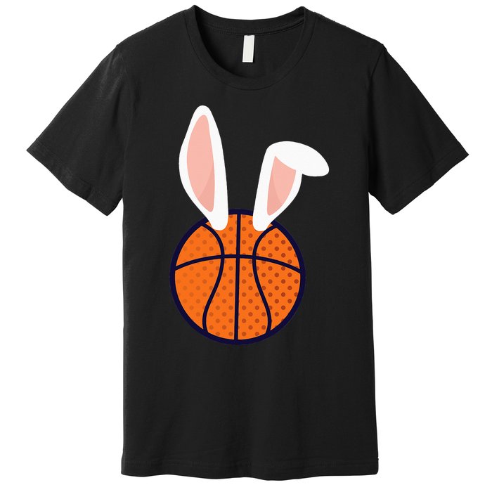 Basketball Easter Rabbit Bunny funny easter day Premium T-Shirt