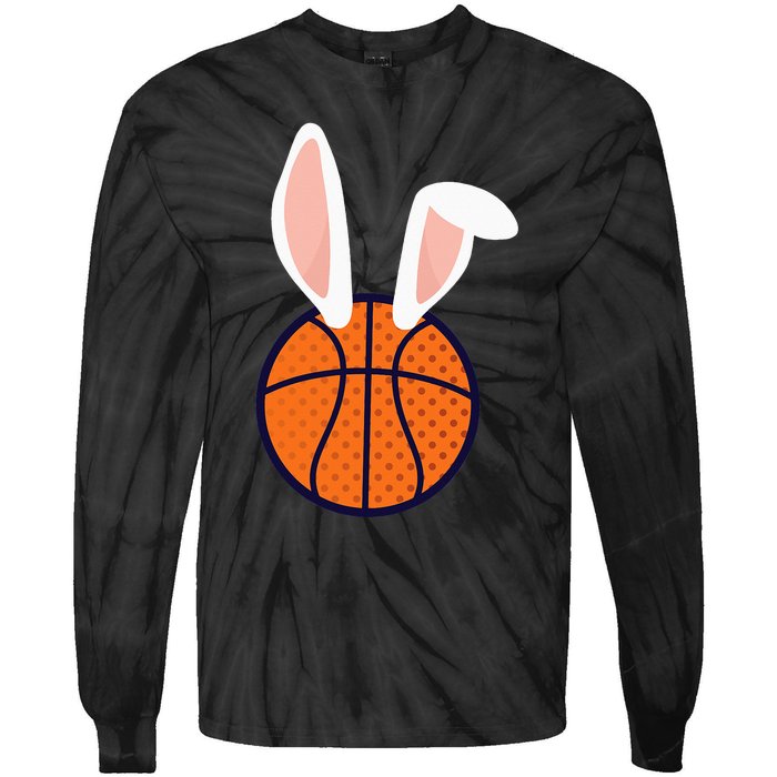 Basketball Easter Rabbit Bunny funny easter day Tie-Dye Long Sleeve Shirt