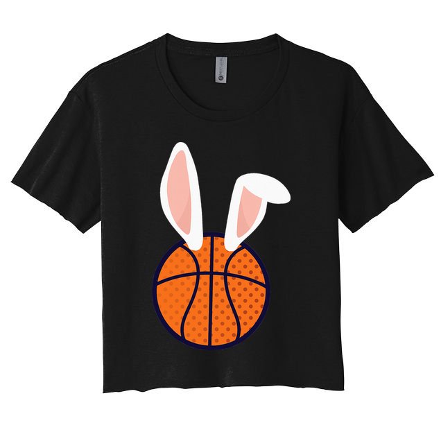 Basketball Easter Rabbit Bunny funny easter day Crop Top