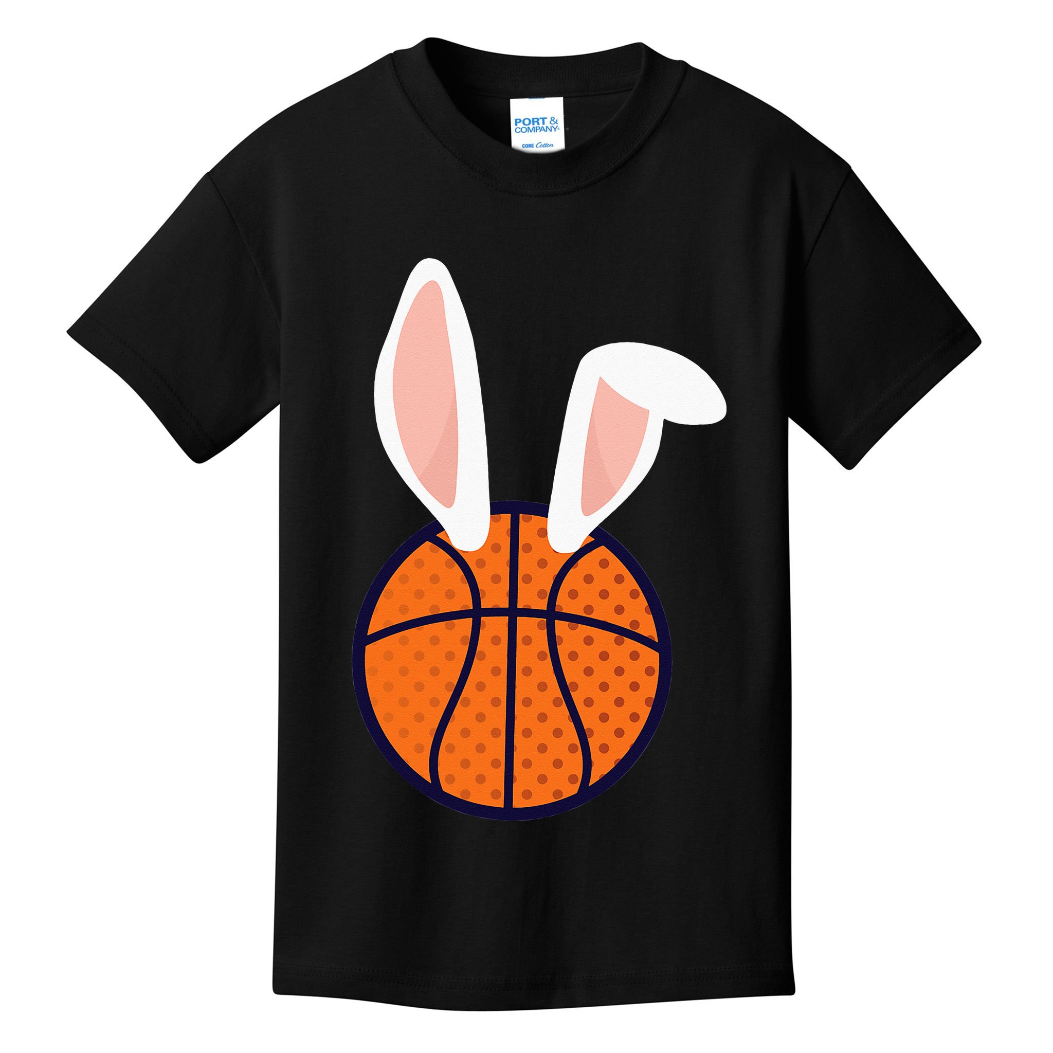 Basketball Easter Rabbit Bunny funny easter day Kids T-Shirt