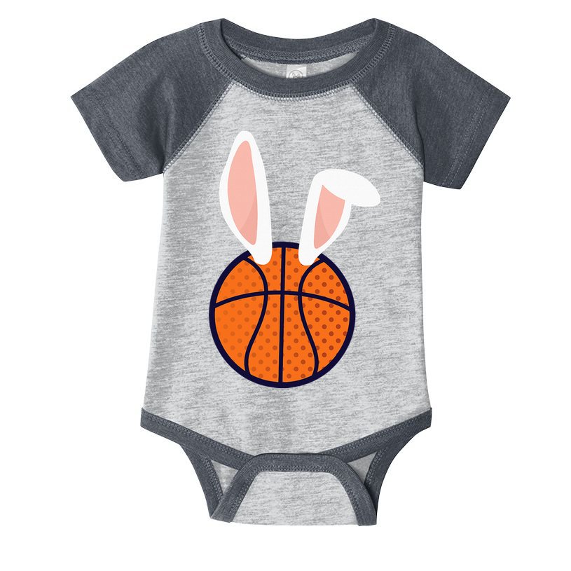 Basketball Easter Rabbit Bunny funny easter day Infant Baby Jersey Bodysuit