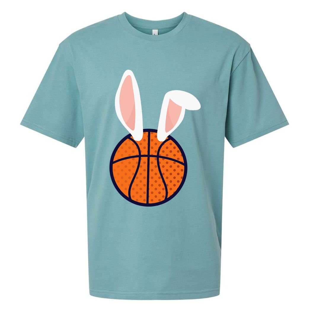 Basketball Easter Rabbit Bunny funny easter day Sueded Cloud Jersey T-Shirt