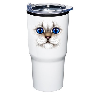 Blue Eyed Realistic Cat Face Tumbler