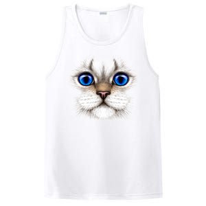 Blue Eyed Realistic Cat Face PosiCharge Competitor Tank