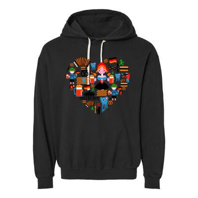 Berlin Oktoberfest Heart Garment-Dyed Fleece Hoodie