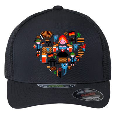 Berlin Oktoberfest Heart Flexfit Unipanel Trucker Cap