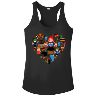 Berlin Oktoberfest Heart Ladies PosiCharge Competitor Racerback Tank