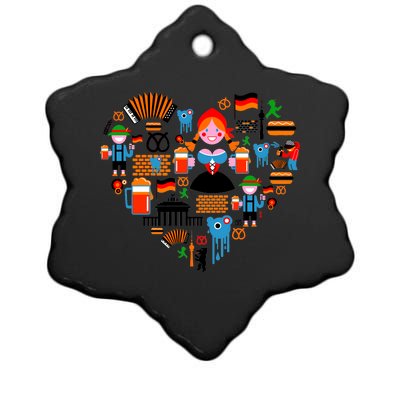 Berlin Oktoberfest Heart Ceramic Star Ornament