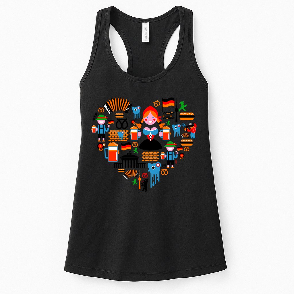 Berlin Oktoberfest Heart Womens Tank Top