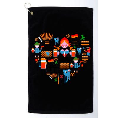 Berlin Oktoberfest Heart Platinum Collection Golf Towel