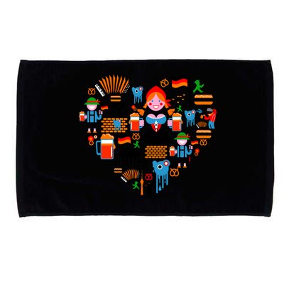 Berlin Oktoberfest Heart Microfiber Hand Towel