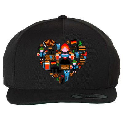 Berlin Oktoberfest Heart Wool Snapback Cap