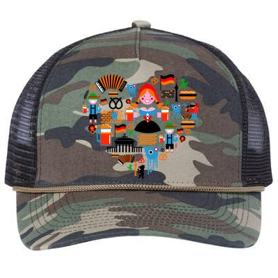 Berlin Oktoberfest Heart Retro Rope Trucker Hat Cap