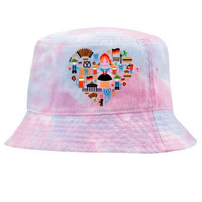 Berlin Oktoberfest Heart Tie-Dyed Bucket Hat