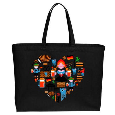 Berlin Oktoberfest Heart Cotton Canvas Jumbo Tote