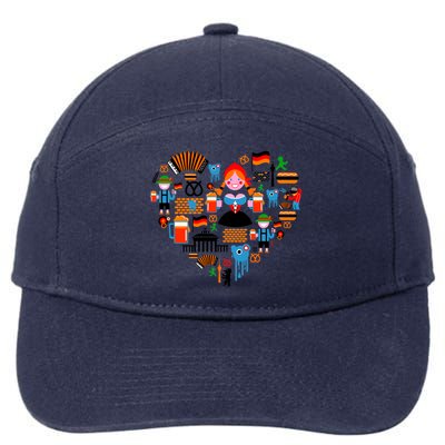 Berlin Oktoberfest Heart 7-Panel Snapback Hat