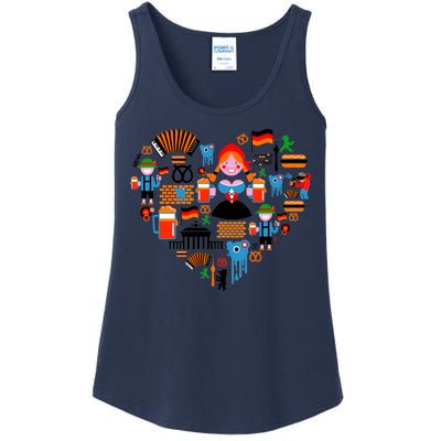 Berlin Oktoberfest Heart Ladies Essential Tank