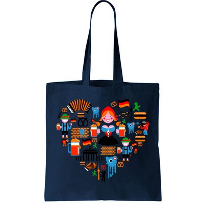 Berlin Oktoberfest Heart Tote Bag