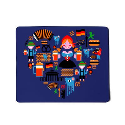 Berlin Oktoberfest Heart Mousepad