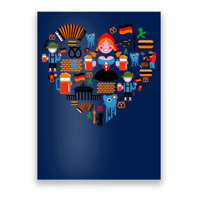 Berlin Oktoberfest Heart Poster