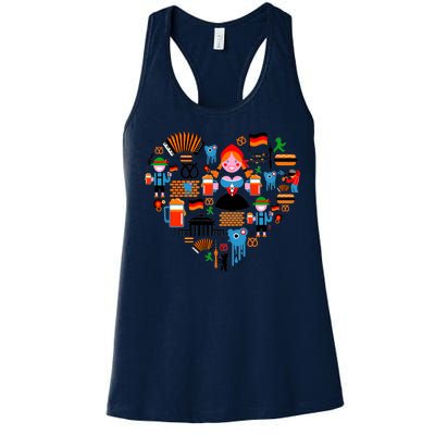 Berlin Oktoberfest Heart Women's Racerback Tank