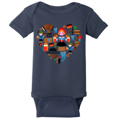 Berlin Oktoberfest Heart Baby Bodysuit