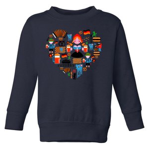 Berlin Oktoberfest Heart Toddler Sweatshirt