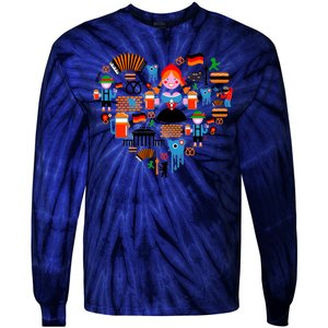 Berlin Oktoberfest Heart Tie-Dye Long Sleeve Shirt