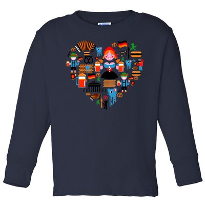 Berlin Oktoberfest Heart Toddler Long Sleeve Shirt