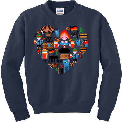 Berlin Oktoberfest Heart Kids Sweatshirt