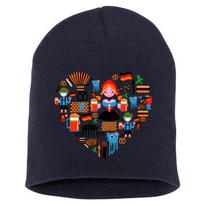 Berlin Oktoberfest Heart Short Acrylic Beanie