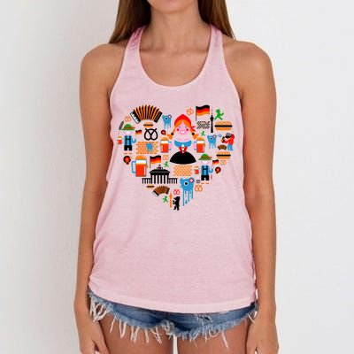 Berlin Oktoberfest Heart Women's Knotted Racerback Tank