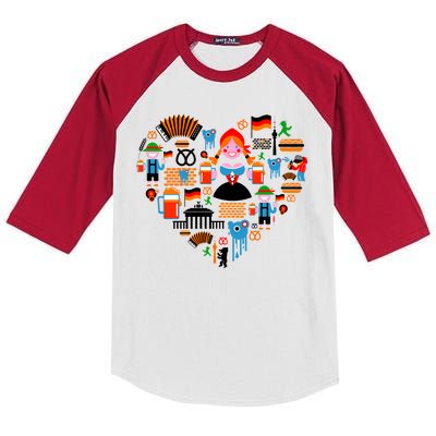 Berlin Oktoberfest Heart Kids Colorblock Raglan Jersey