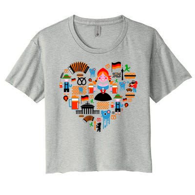 Berlin Oktoberfest Heart Women's Crop Top Tee