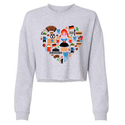 Berlin Oktoberfest Heart Cropped Pullover Crew