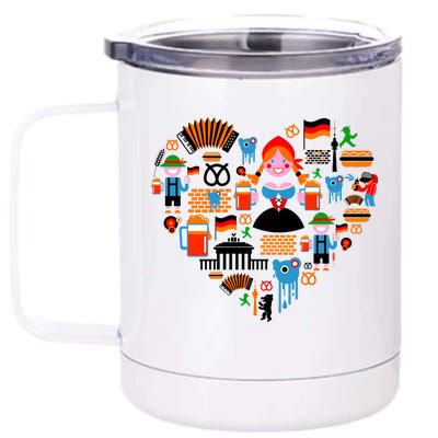 Berlin Oktoberfest Heart 12 oz Stainless Steel Tumbler Cup