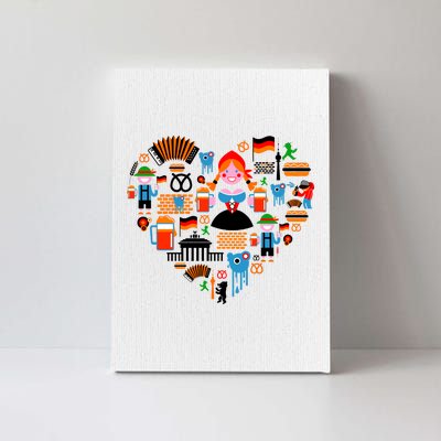 Berlin Oktoberfest Heart Canvas