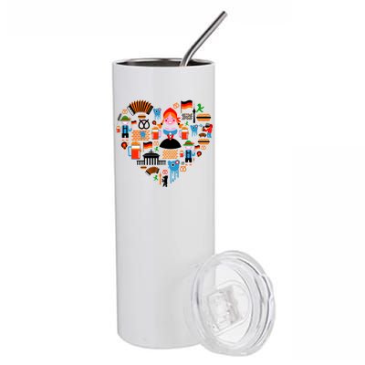 Berlin Oktoberfest Heart Stainless Steel Tumbler