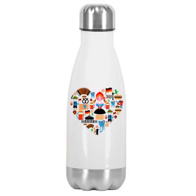 Berlin Oktoberfest Heart Stainless Steel Insulated Water Bottle