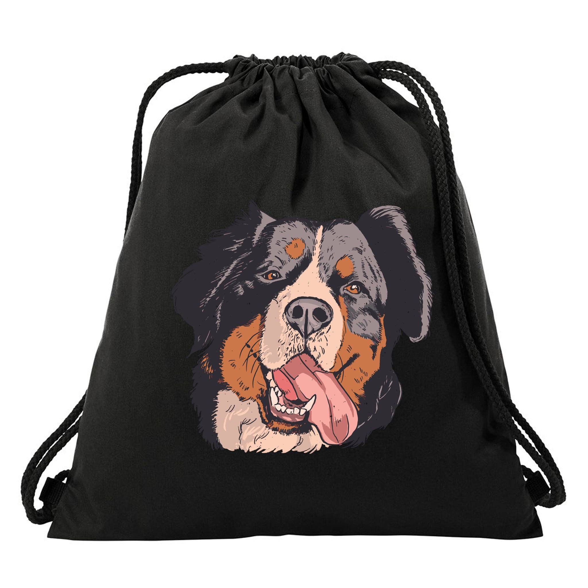 Bernese Mountain Dog Drawstring Bag