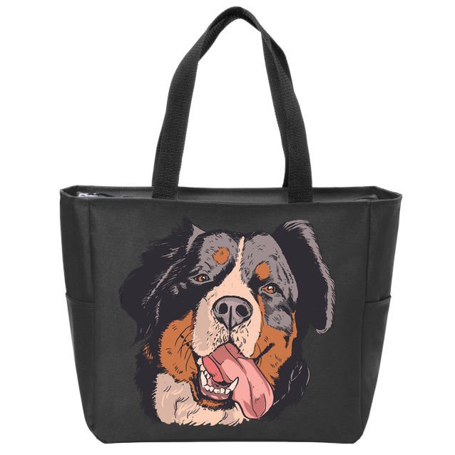 Bernese Mountain Dog Zip Tote Bag