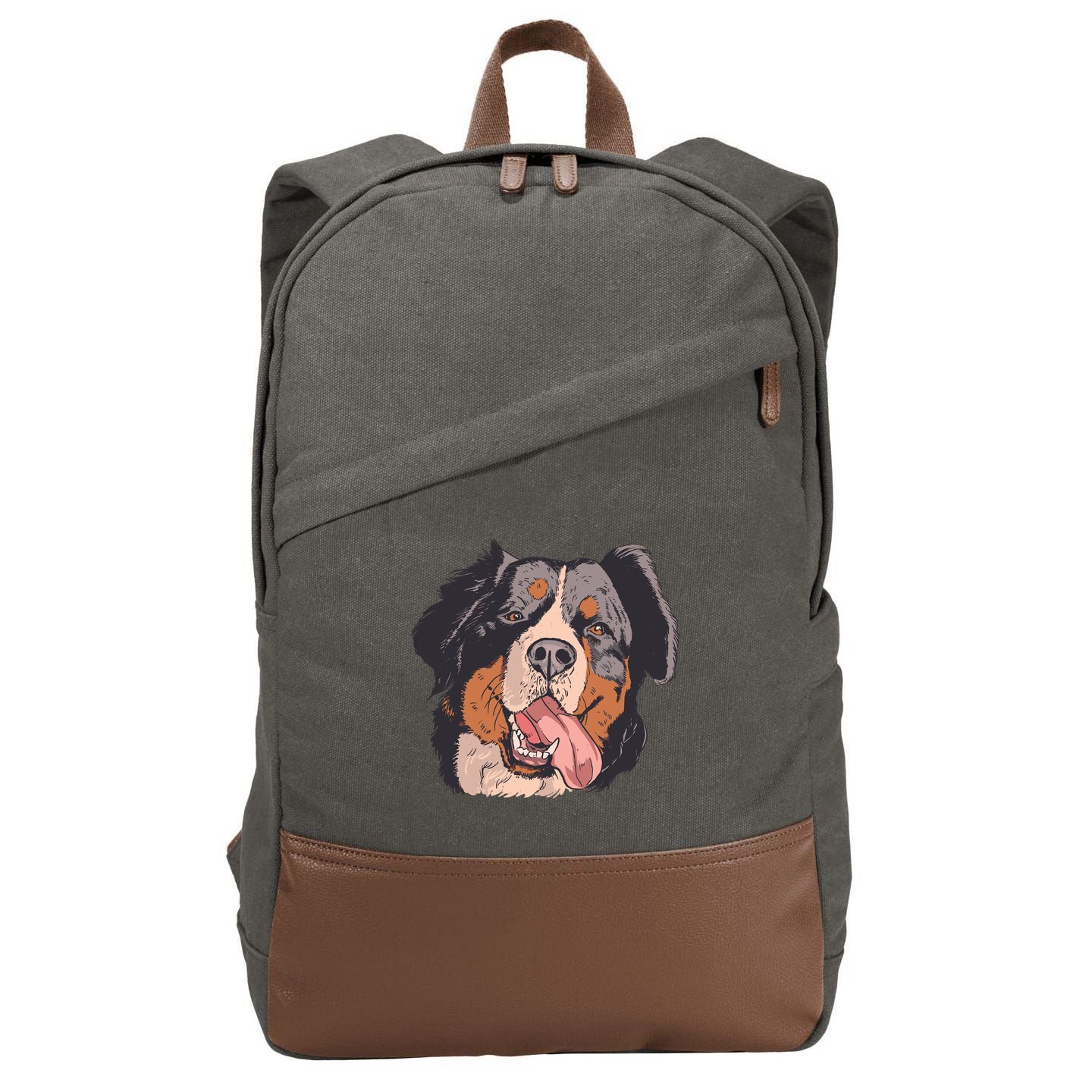 Bernese Mountain Dog Cotton Canvas Backpack