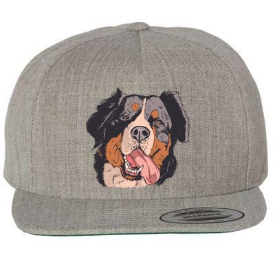 Bernese Mountain Dog Wool Snapback Cap