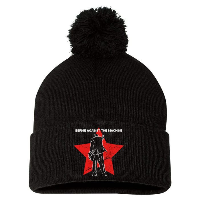 Bernie Against The Machine Pom Pom 12in Knit Beanie