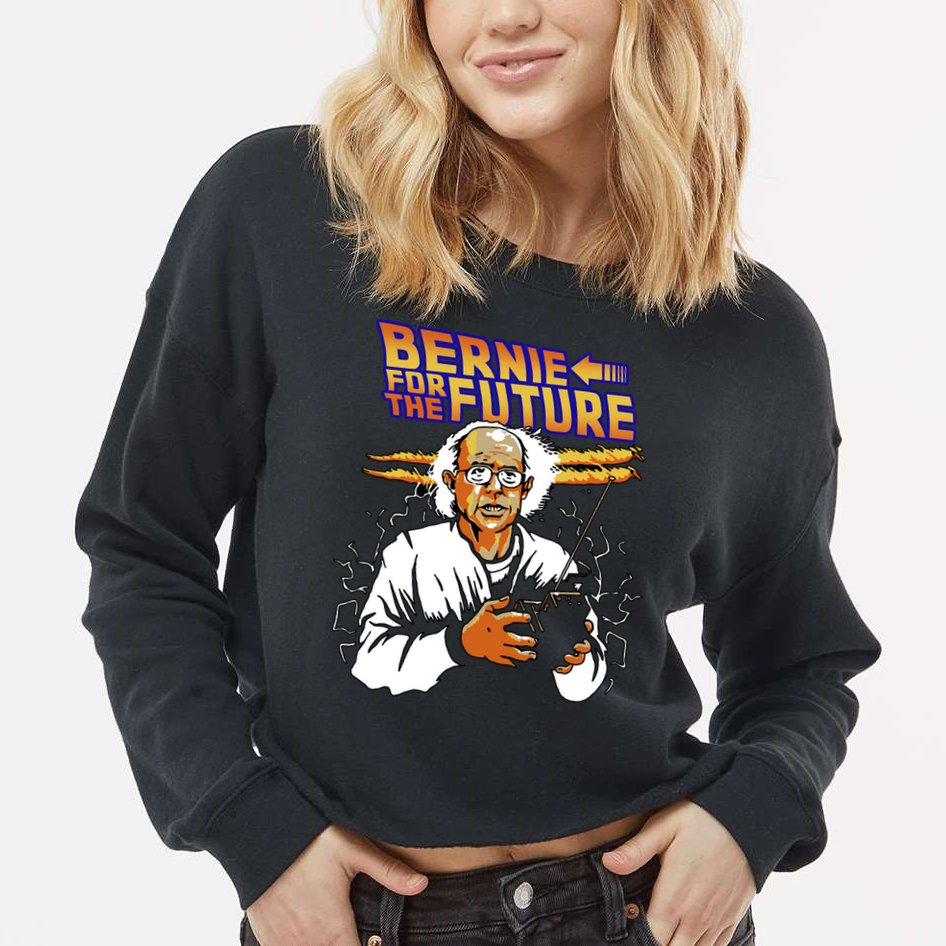 Bernie For The Future Cropped Pullover Crew