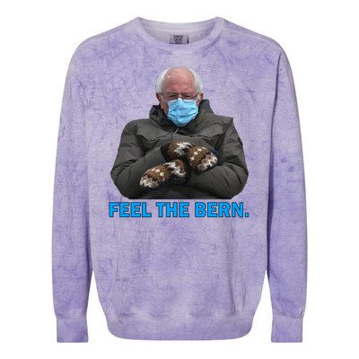 Bernie Mittens Bernie Sanders Feel The Bern Inauguration Day Colorblast Crewneck Sweatshirt