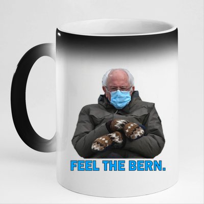 Bernie Mittens Bernie Sanders Feel The Bern Inauguration Day 11oz Black Color Changing Mug