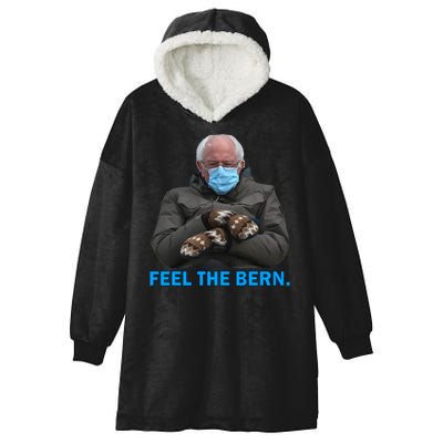 Bernie Mittens Bernie Sanders Feel The Bern Inauguration Day Hooded Wearable Blanket