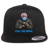 Bernie Mittens Bernie Sanders Feel The Bern Inauguration Day Flat Bill Trucker Hat